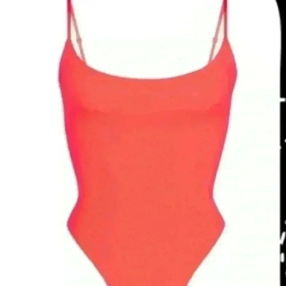 NWT SKIMS- Fits Everybody Nectarine Bodysuit Sz XL- Rare & Sold out Neon - Picture 3 of 7